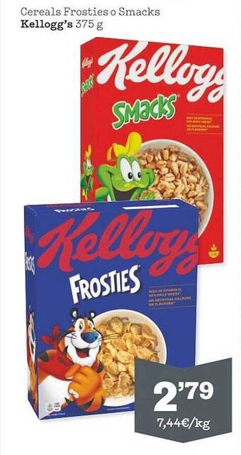 Sorli Cereals Frosties O Smacks Kellogg's oferta