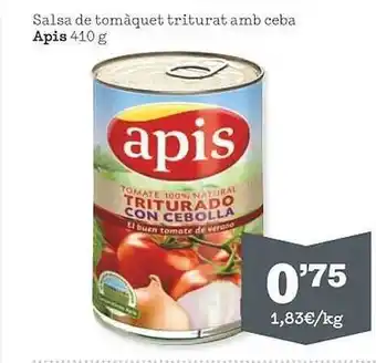 Sorli Salsa De Tomàquet Triturat Amb Ceba Apis oferta