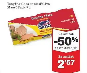 Sorli Tonyina Clara En Oli D'oliva Massó Pack 3 oferta