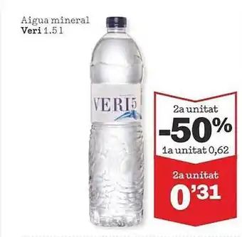 Sorli 2a Unitat -50% 1a Unitat Aigua Mineral Veri oferta