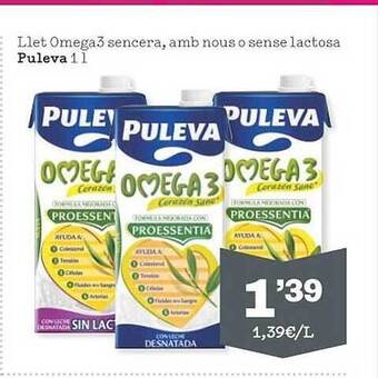 Sorli Llet Omega 3 Sencera Amb Nous O Sense Lactosa Puleva oferta