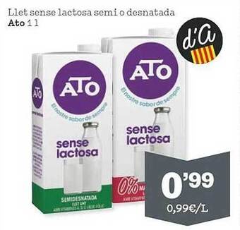 Sorli Llet Sense Lactosa Semi O Desnatada Ato oferta