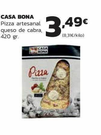 Supermercados Lupa Casa Bona Pizza Artesanal Queso De Cabra oferta