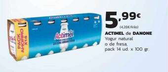 Supermercados Lupa Actimel De Danone Yogur Natural O De Fresa oferta