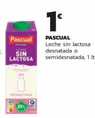 Supermercados Lupa Pascual Leche Sin Lactosa Desnatada O Semidesnatada oferta