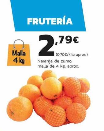 Supermercados Lupa Naranja De Zumo oferta
