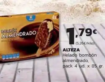 Supermercados Lupa Alteza Helado Bombón Almendrado Pack 4 oferta