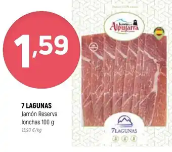 Coviran 7 Lagunas Jamón Reserva lonchas 100g oferta