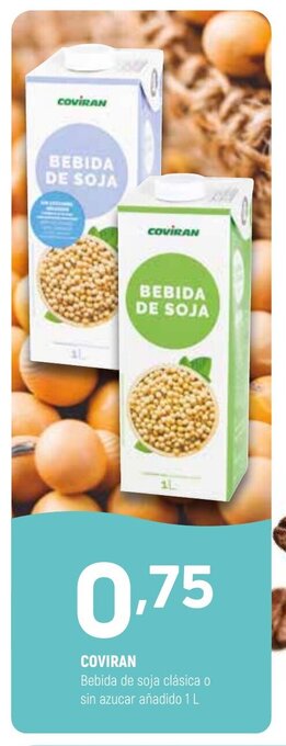 Coviran Coviran Bebida de soja clásica o sin azucar añadido 1 L oferta