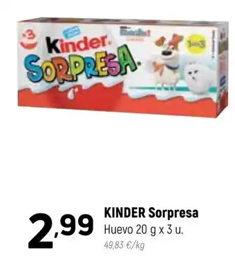 Coviran Kinder Sorpresa Huevo 20g x 3 u. oferta