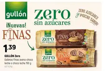 Coviran Finas Zero sin azúcares Gullon Finas avena - choco leche o choco leche 150g oferta