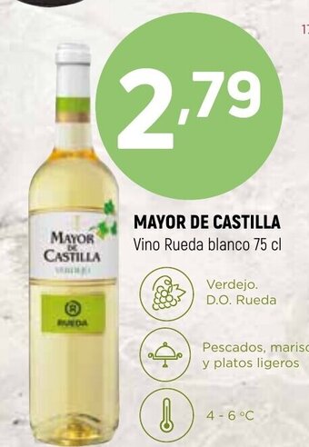 Coviran Mayor De Castilla Vino Rueda blanco 75 cl oferta