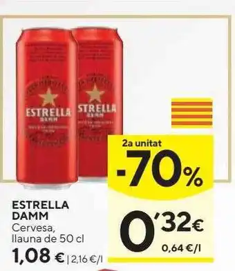 Caprabo 2a Unitat -70% Estrella Damm Cervesa oferta