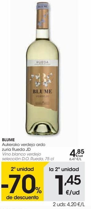 Eroski Blume vino blanco verdejo selección oferta