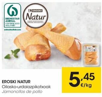 Eroski Eroski natur jamoncitos de pollo oferta