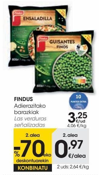 Eroski Findus las verduras señalizadas oferta