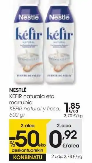 Eroski Nestlé kéfir natural y fresa oferta