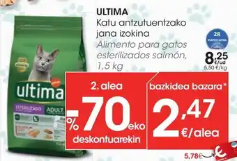 Eroski Ultima alimento para gatos esterilizados salmón oferta