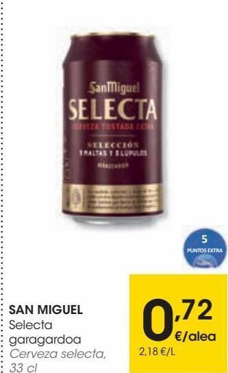 Eroski San miguel cerveza selecta oferta