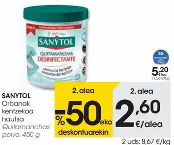 Eroski Sanytol quitamanchas polvo oferta