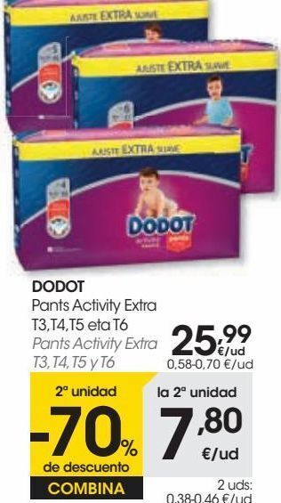 Eroski Dodot pants activity extra oferta