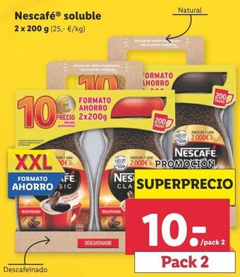Lidl Café soluble nescafé oferta