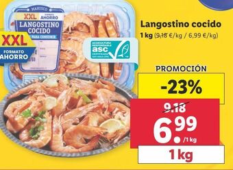 Lidl Langostinos cocidos oferta