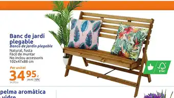 Action Banc de jardí plegable Banco de jardín plegable 102x47x88 cm oferta