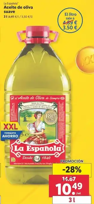 Lidl Aceite de oliva la española oferta
