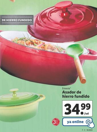 Lidl Asador de hierro fundido ernesto oferta