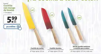 Lidl Ernesto Cuchillo con mango de bambú oferta
