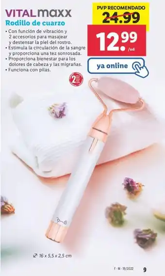 Lidl Rodillo de cuarzo oferta