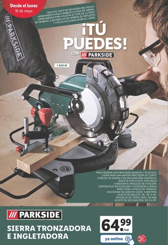 Lidl Parkside Sierra Tronzadora E Ingletadora oferta