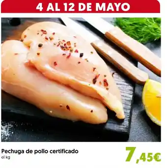 Hiper Usera Pechuga de pollo certificado oferta