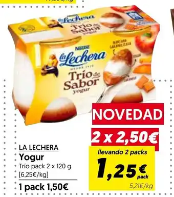 Hiper Usera La Lechera Yogur Trío pack 2 x 120g oferta