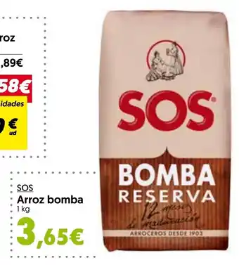 Hiper Usera Sos Arroz bomba 1kg oferta