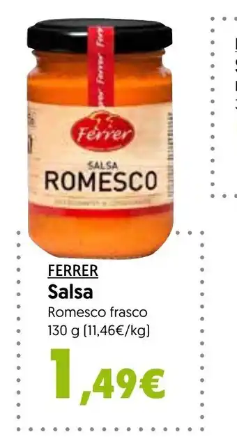 Hiper Usera Ferrer Salsa Romesco frasco 130g oferta