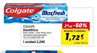 Hiper Usera Colgate Dentifrico Max white - max fresh azul sensation blanqueador 75ml oferta