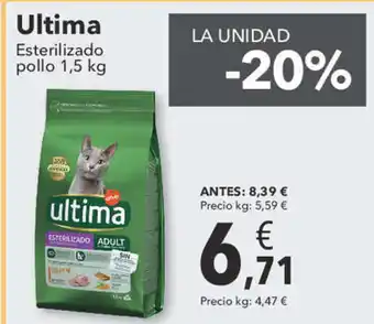 Clarel Ultima Esterilizado pollo 1,5 kg oferta