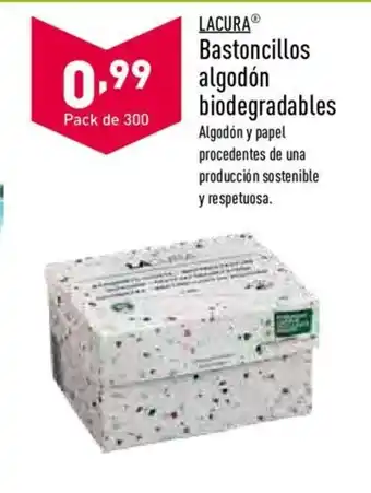 ALDI Lacura Bastoncillos algodon bodegradables oferta