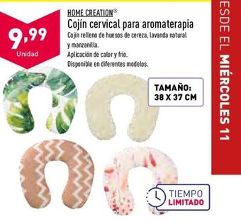 ALDI Home Creation Cojin cervical para aromaterapia oferta