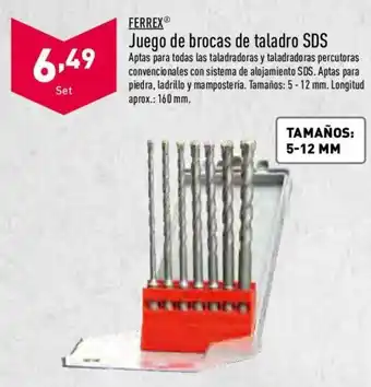 ALDI Ferrex Juego de brocas de taladro SDS oferta