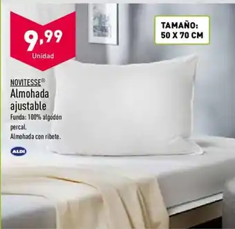 ALDI Novitesse Almohada ajustable 50 x 70cm oferta
