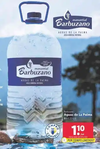 Lidl Barbuzano Aguas de La Palma 5L oferta