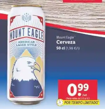 Lidl Mount Eagle Cerveza 50cl oferta
