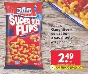 Lidl McEnnedy Ganchitos con sabor a cacahuete 450g oferta