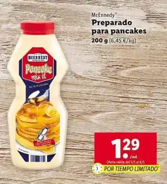 Lidl McEnnedy Preparado para pancakes 200g oferta