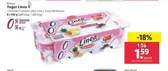 Lidl Milbona Yogur Línea 8x125g oferta