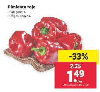 Lidl Pimiento rojo oferta