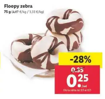 Lidl Floopy zebra 75g oferta